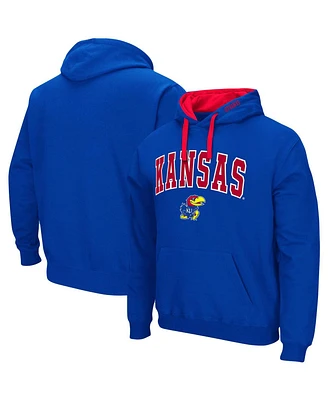 Men's Royal Kansas Jayhawks Big and Tall Arch Logo 2.0 Pullover Hoodie