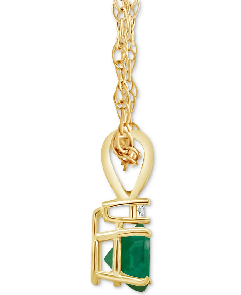 Sapphire (5/8 ct. t.w.) & Diamond Accent 18" Pendant Necklace 14k Gold (Also Emerald Ruby)