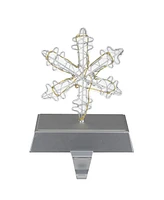 7.5" Led Lighted Wired Snowflake Christmas Stocking Holder