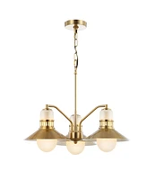 Colin 3-Light Adjustable Retro Hurricane Led Chandelier