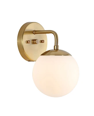 Louis Parisian Globe 1-Light Metal/Frosted Glass Modern Contemporary Led Vanity