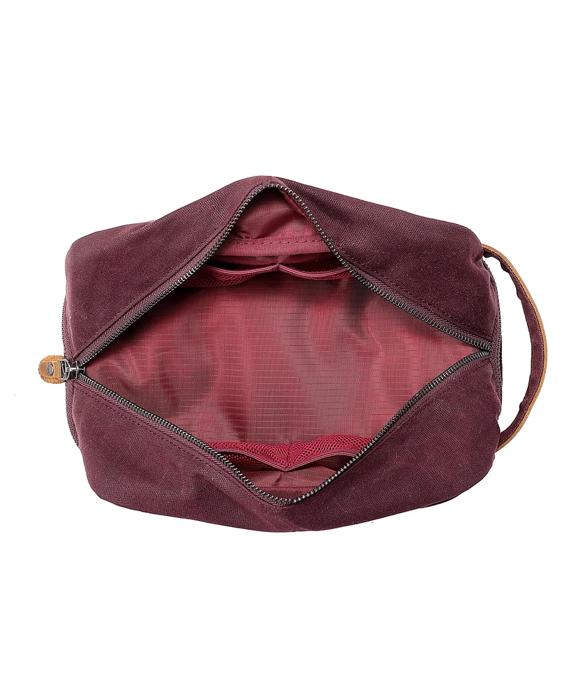 Tsd Brand Stone Creek Waxed Canvas Toiletry Bag