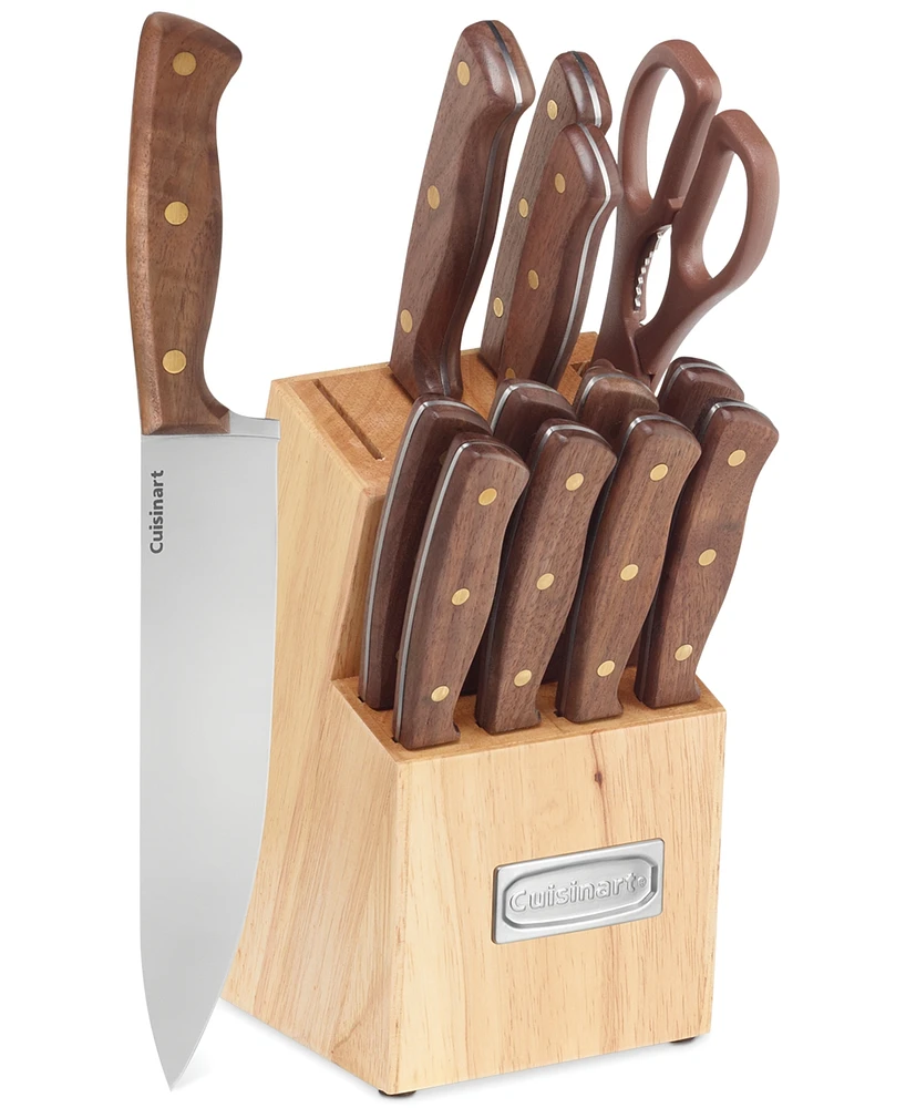 Cuisinart Advantage Wooden Triple Rivet 14-Piece Cutlery Set
