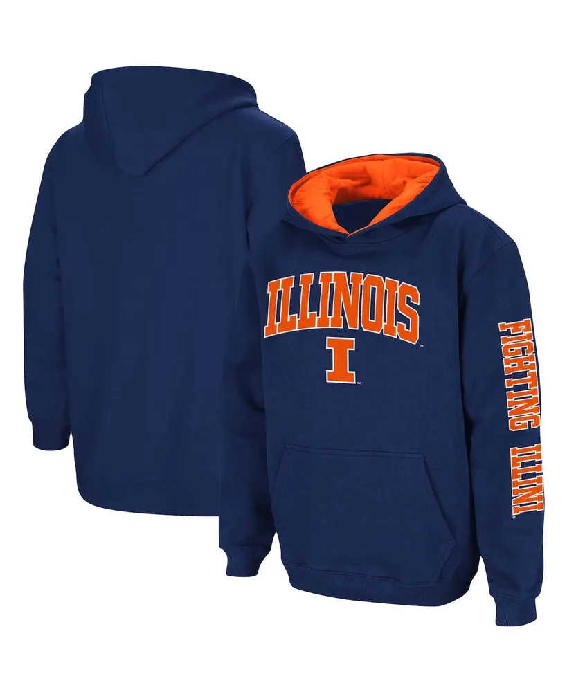 Big Boys Colosseum Navy Illinois Fighting Illini 2-Hit Team Pullover Hoodie