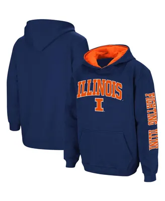 Big Boys Colosseum Navy Illinois Fighting Illini 2-Hit Team Pullover Hoodie