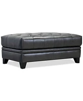 Closeout! Ciarah Leather Storage Ottoman, Created for Macy's