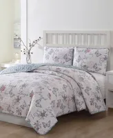 Quaint Home Live Laugh Love Reversible 3 Piece Quilt Set, King