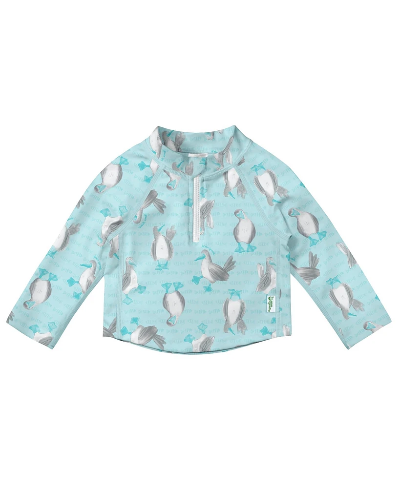 green sprouts Baby Boys Long Sleeve Zip Rash Guard Shirt Upf 50