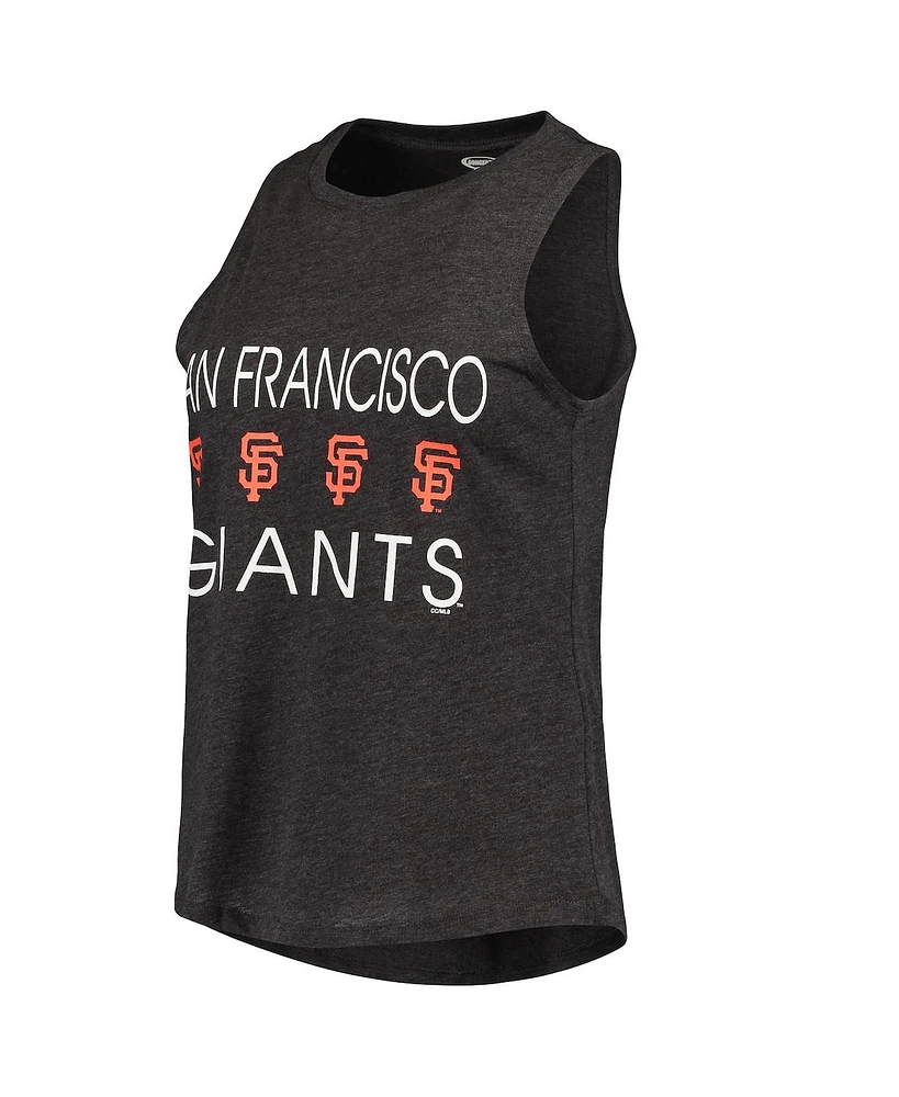 Women's Concepts Sport Orange, Black San Francisco Giants Meter Muscle Tank Top and Pants Sleep Set