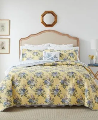 Laura Ashley Linley Cotton Reversible Quilt Sets