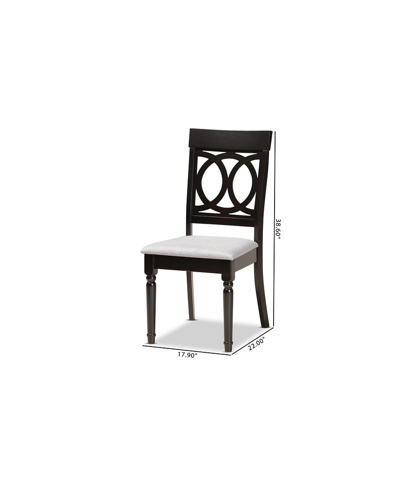 Lucie Modern and Contemporary Wood Dining Chair Set, 2 Piece