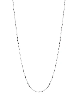 18" Mirror Box Chain (5/8mm) in 14K White Gold