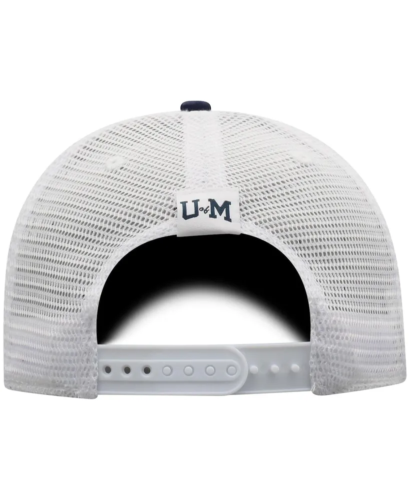 Men's Top of the World Navy, White Michigan Wolverines Trucker Snapback Hat