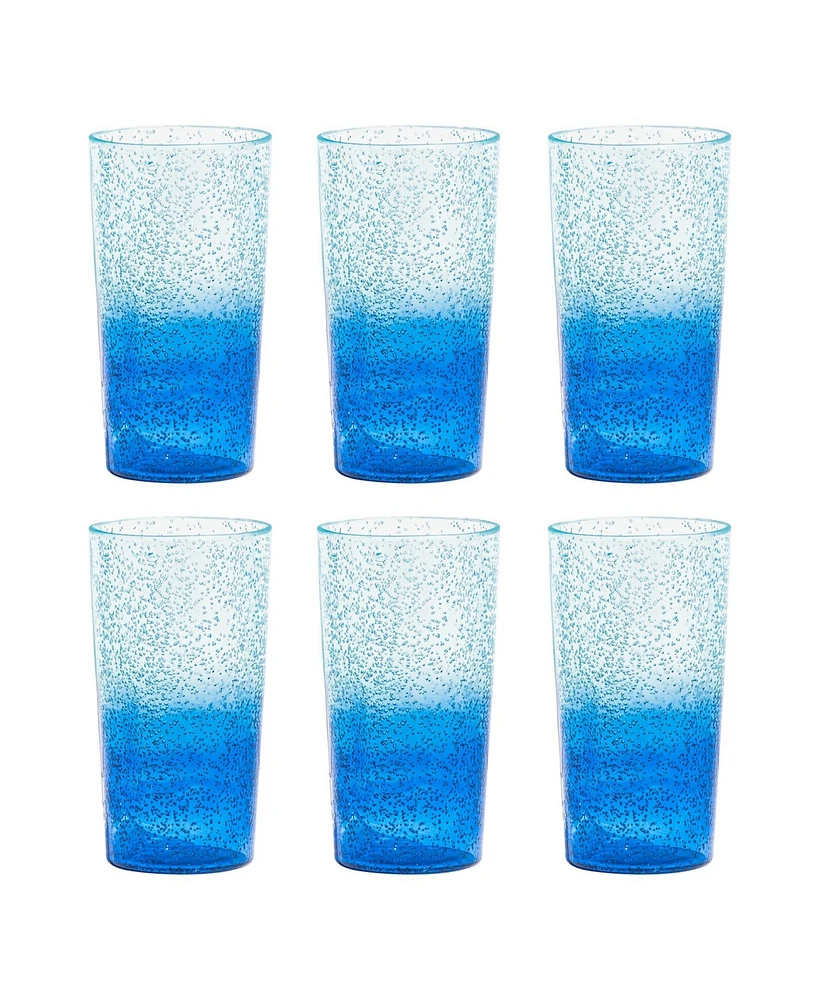 Abode Homewares Oceanic Ombre Jumbo Premium Acrylic Glasses, Set of 6