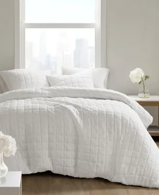 N Natori Cocoon Quilt Top 3-Pc. Duvet Cover Set, Full/Queen