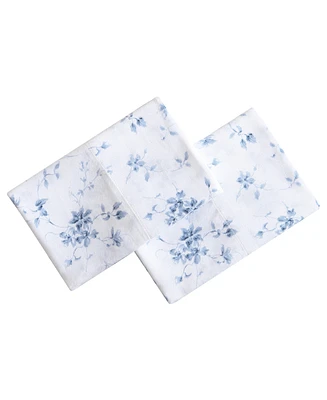 Closeout! Laura Ashley 300 Thread Count Cotton Sateen Pillowcase Pair, Standard