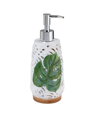 Avanti Viva Palm Leaf Cut-Out Resin Soap/Lotion Dispenser