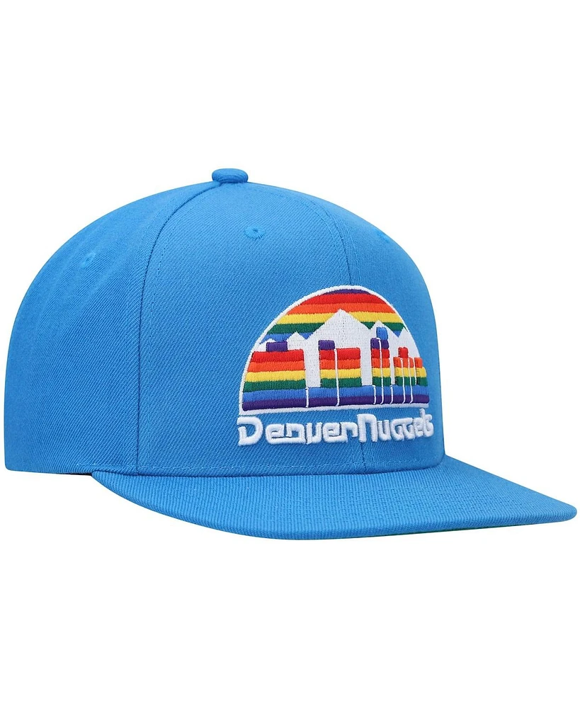 Men's Mitchell & Ness Royal Denver Nuggets Hardwood Classics Team Ground 2.0 Snapback Hat