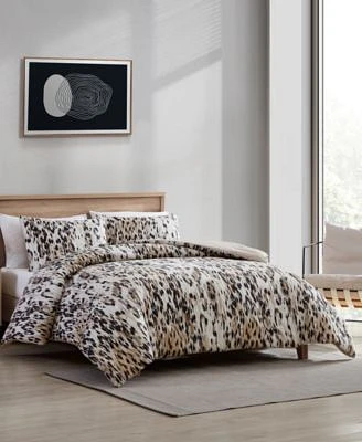 Closeout Kenneth Cole New York Abstract Leopard Duvet Cover Set