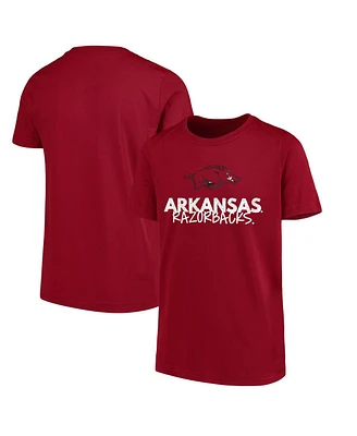 Big Boys Cardinal Arkansas Razorbacks Crew Neck T-shirt