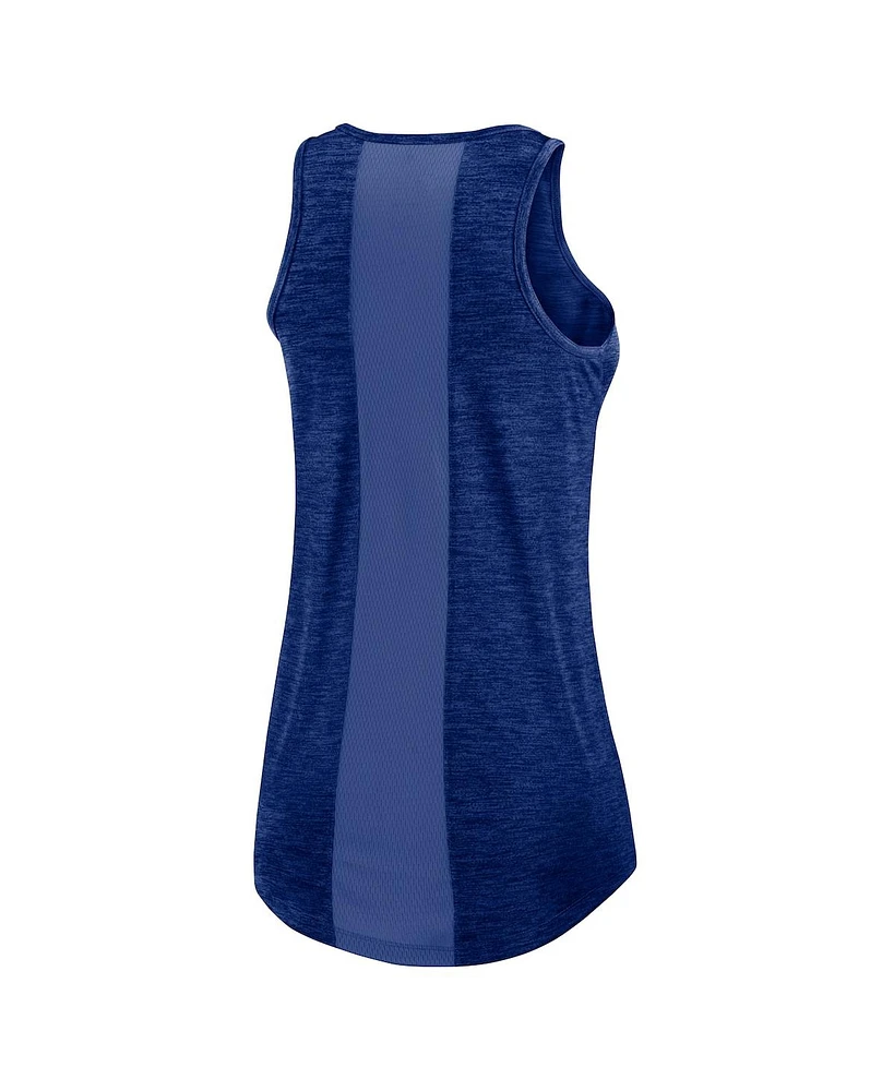 Women's Nike Royal Chicago Cubs Logo Fade High Neck Performance Tank Top