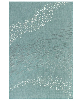 Liora Manne' Carmel School Of Fish 4'10" x 7'6" Outdoor Area Rug