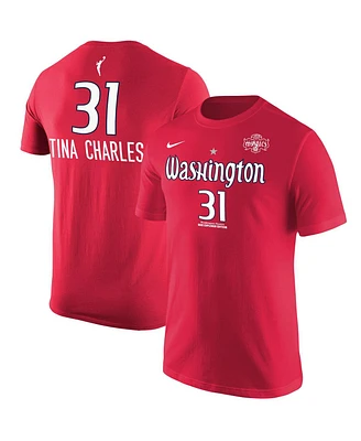Men's Nike Tina Charles Red Washington Mystics Explorer Edition Name Number T-shirt