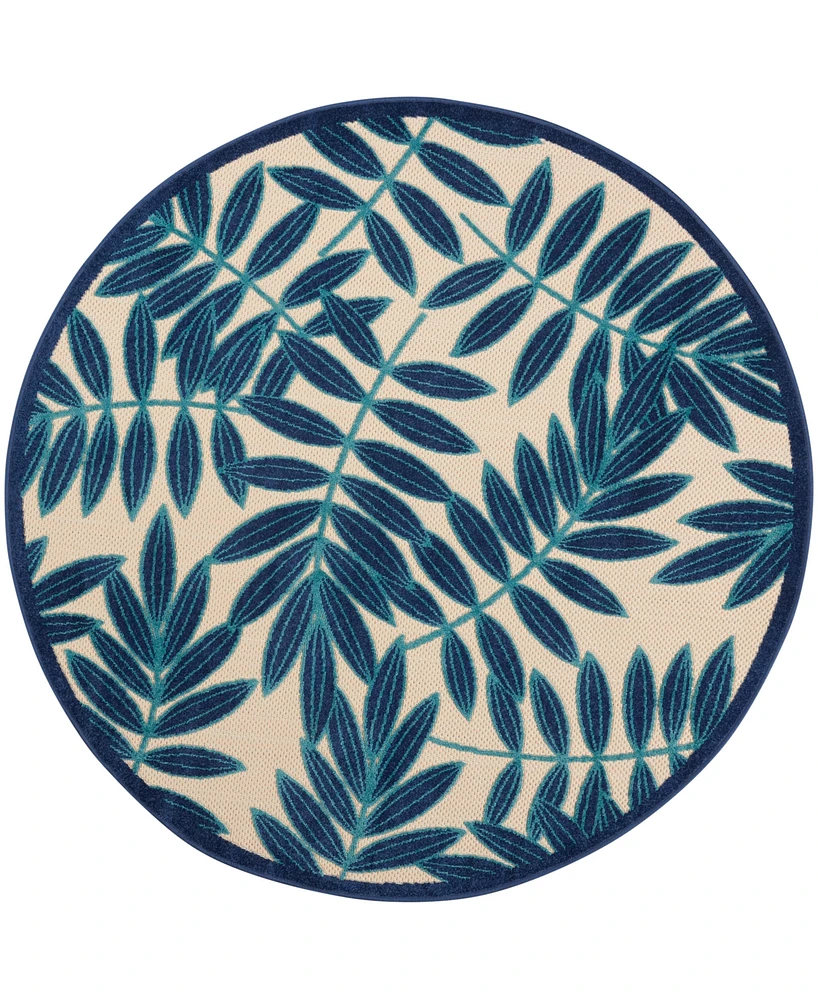 Nourison Home Aloha ALH18 4' x Round Area Rug