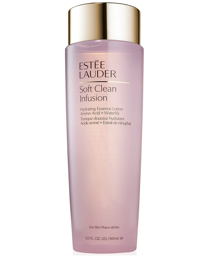 Soft Clean Infusion Hydrating Skin Essence Face Lotion with Amino Acid + Waterlily, 13.5 fl oz.