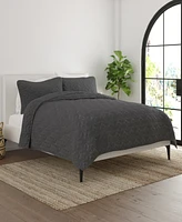 ienjoy Home Ultra Soft Damask Pattern Lightweight Quilted Coverlet Set