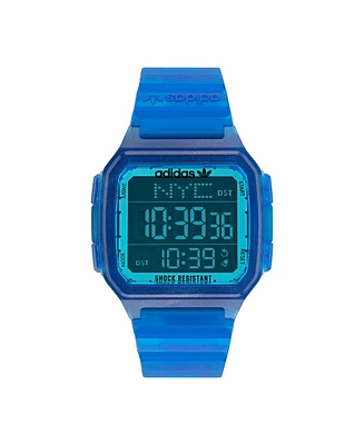 adidas Unisex Gmt Digital One Gmt Blue Resin Strap Watch 47mm