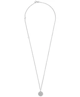 Wrapped in Love Diamond Circle Pendant Necklace (1/2 ct. t.w.) in 14k White Gold, 16" + 4" extender, Created for Macy's