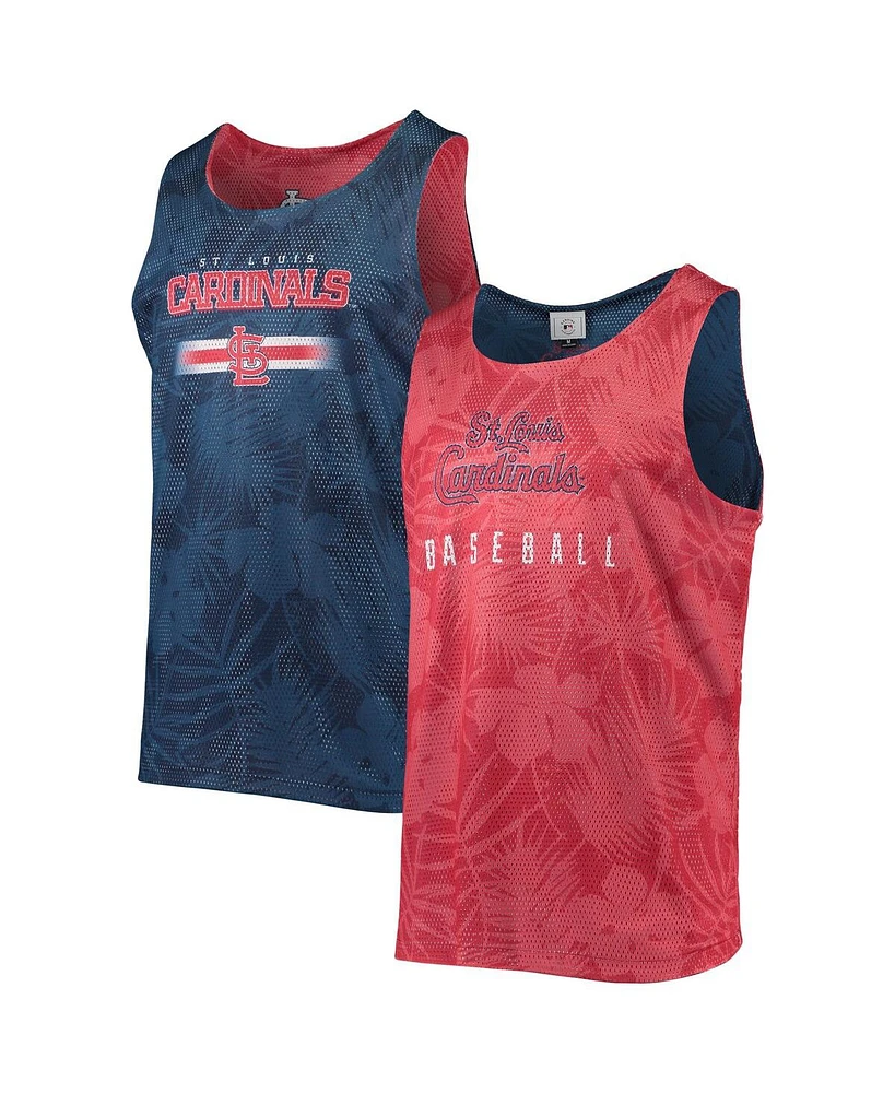 Men's Foco Red St. Louis Cardinals Floral Reversible Mesh Tank Top