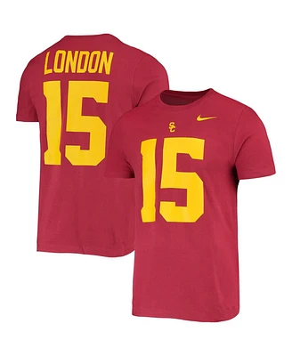 Men's Nike Drake London Cardinal Usc Trojans 2022 Nfl Draft Name and Number T-shirt