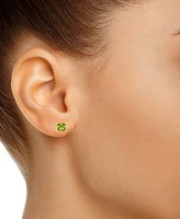Peridot Square Stud Earrings (3/4 ct. t.w.) 14k Gold