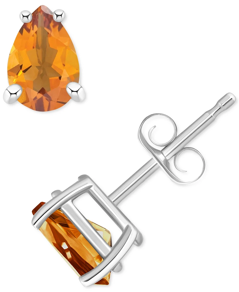Citrine Pear Stud Earrings (3/4 ct. t.w.) 14k Gold