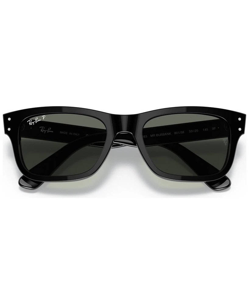 Ray-Ban Men's Polarized Sunglasses, RB2283 Mr Burbank