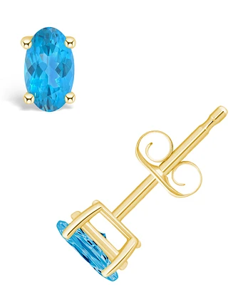 Topaz (1/2 ct. t.w.) Stud Earrings 14K White Gold or