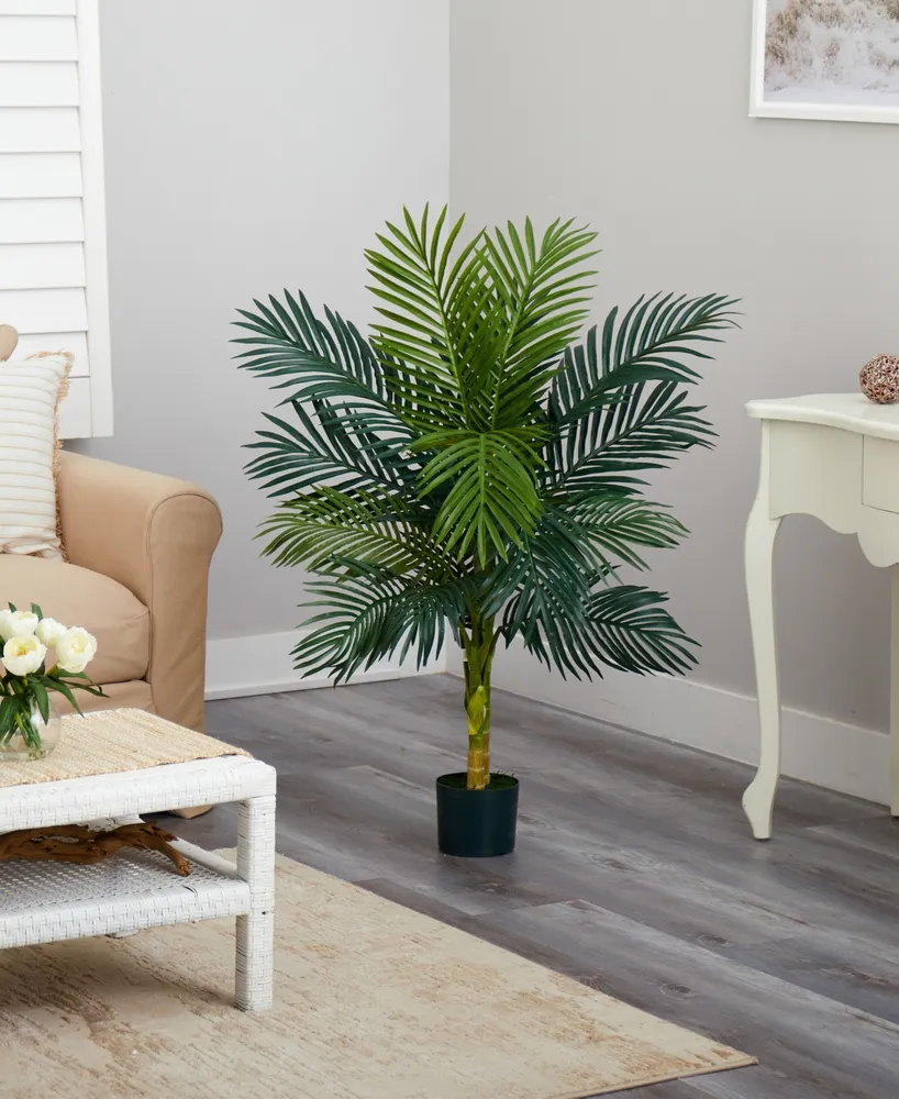 Nearly Natural 4' Golden Cane Palm Tree