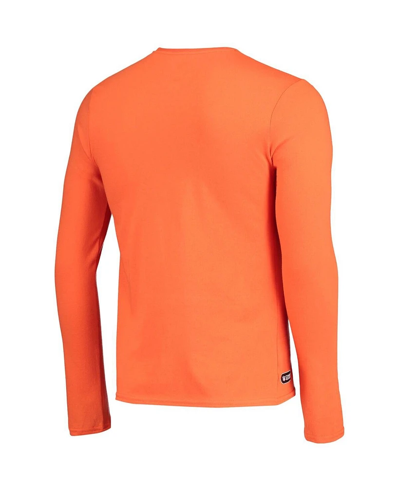 Men's New Era Orange Denver Broncos Combine Authentic Static Abbreviation Long Sleeve T-shirt
