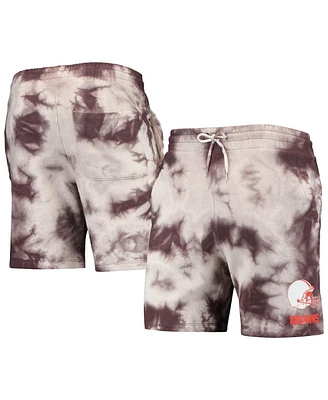 Men's New Era Brown Cleveland Browns Tie-Dye Shorts