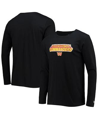 Men's New Era Black Washington Commanders Long Sleeve T-shirt