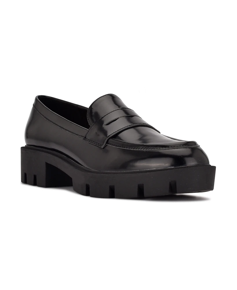 Nine West Women's Maibel Lug Sole Penny Loafers