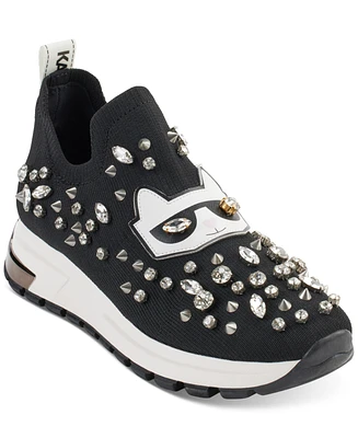 Karl Lagerfeld Paris Women's Malna Embellished Pull-On Sneakers