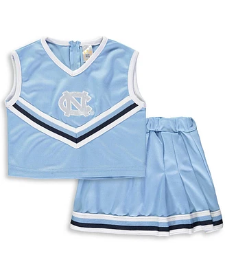 Big Girls Carolina Blue North Carolina Tar Heels Two-Piece Cheer Set