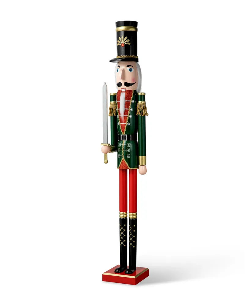 Glitzhome Wooden Christmas Soldier Nutcracker, 42" H