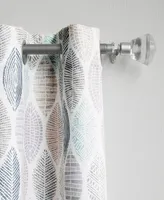 Mikko Leaf Print Semi-Sheer Grommet Curtain Panel
