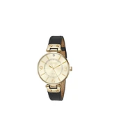 Jones New York Women's Black Silicone Strap Watch 34mm