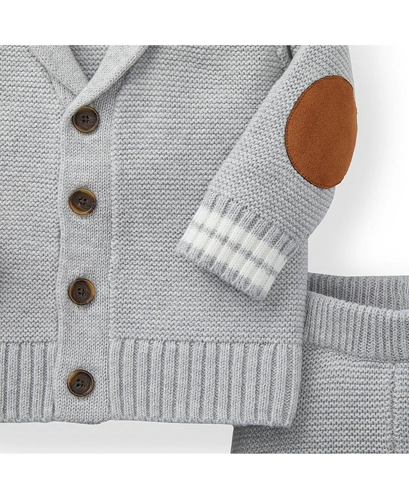 Hope & Henry Baby Boys Organic Cotton Cardigan and Sweater Legging Set