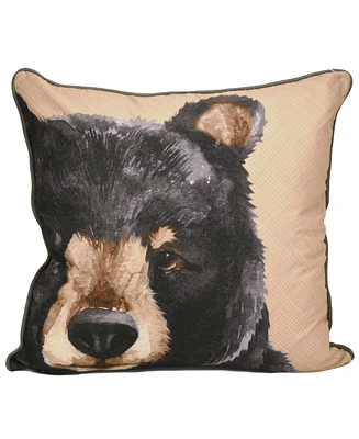 Donna Sharp Canoe Trip Bear Decorative Pillow, 18" x 18"
